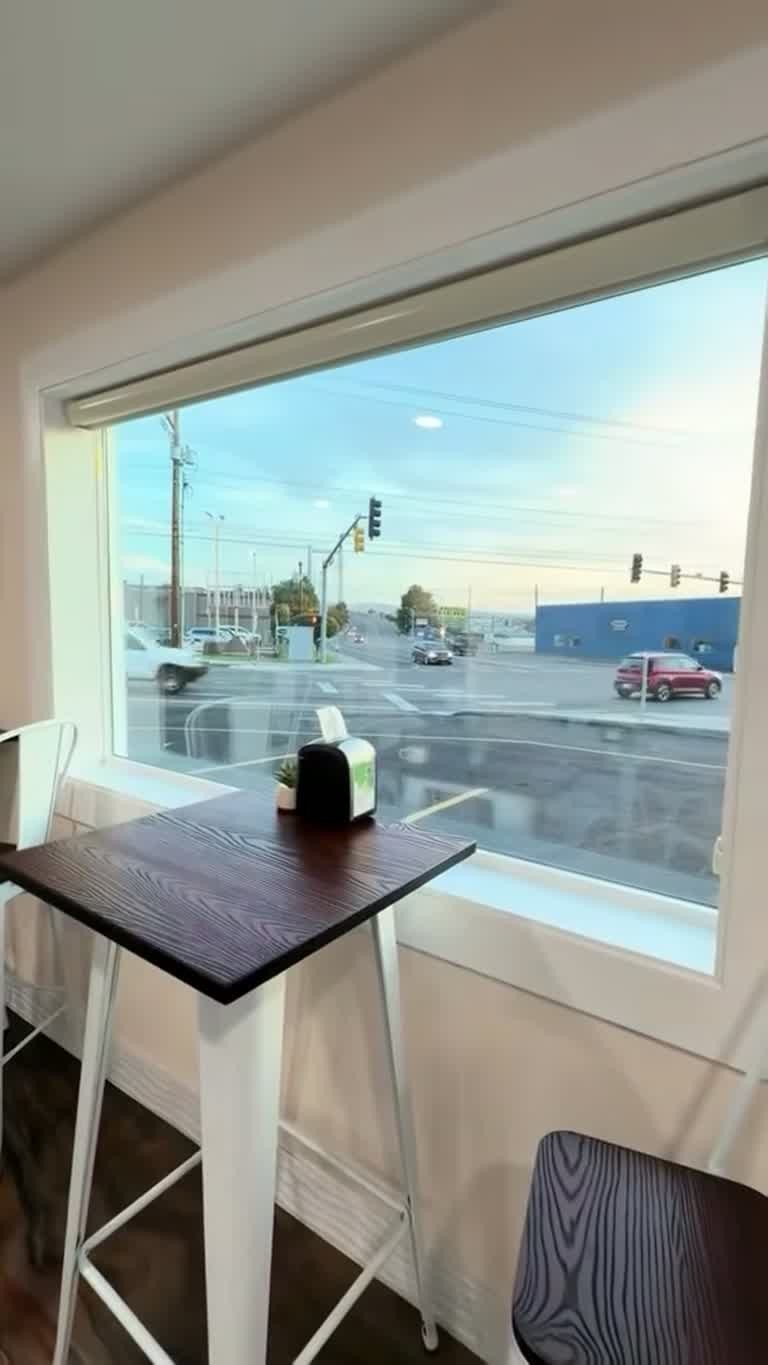 Window bar seating overlooking South 10th Avenue